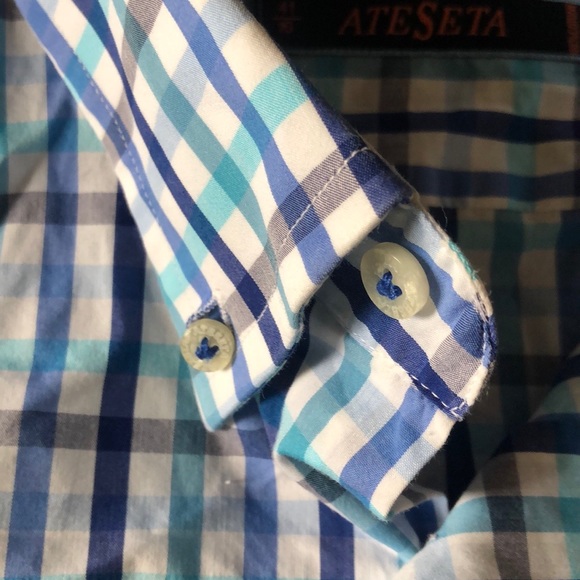 AteSeta Plaid Button Down size 16 - Picture 4 of 6